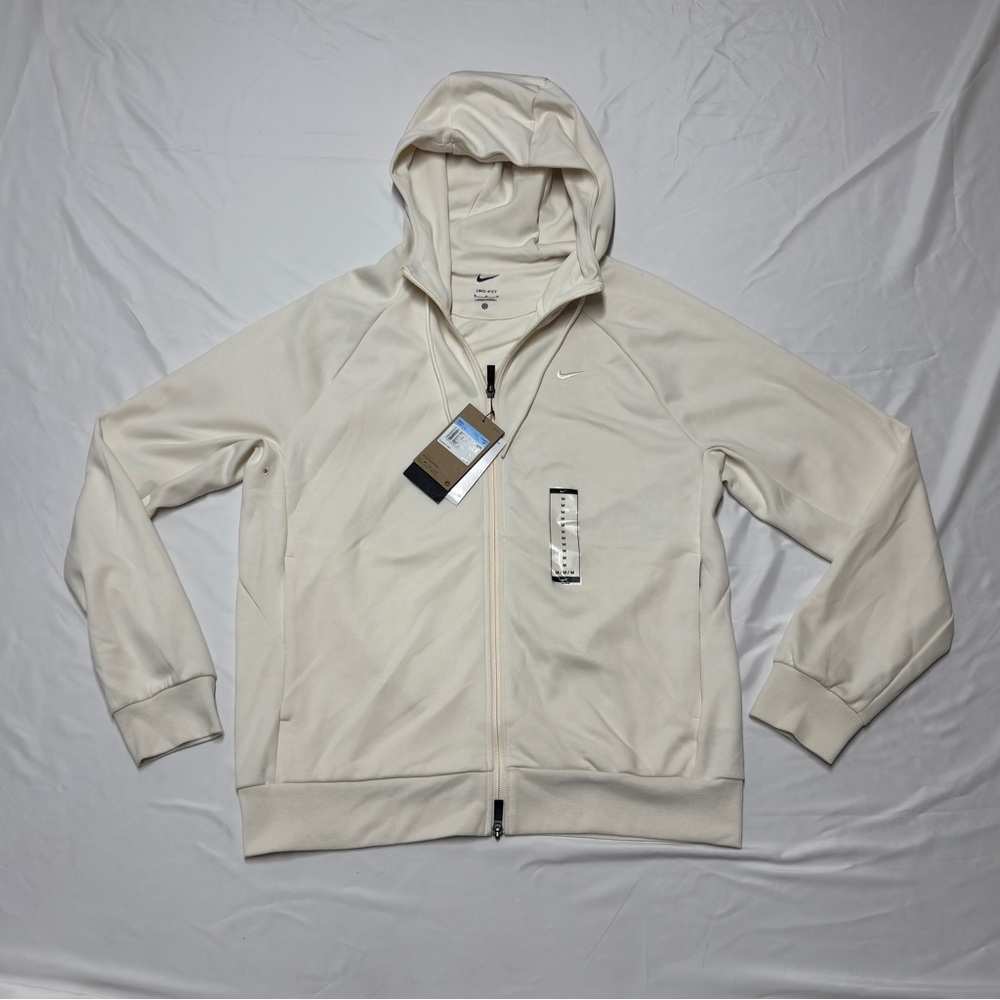 NWT Nike Men’s Primary Dri-FIT UV Full-Zip Hoodie - Ivory White - Size M